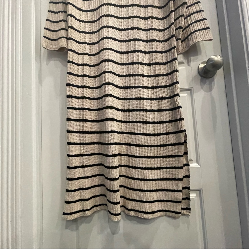 Zesica Tan with Brown Stripes Sweater Dress is New With Tags size: XL - Picture 10 of 10
